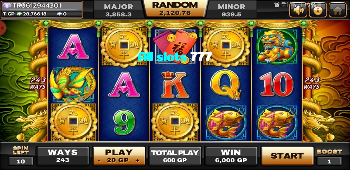 All slots 777 casino presented on mobile device in Pakistan with slots and live games